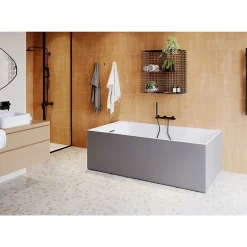 Baignoire semi îlot 170x75 cm Bakor gris