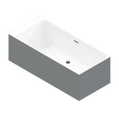 Baignoire semi îlot 180x80 cm Bakor gris