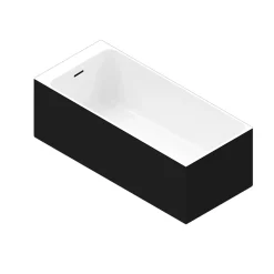 Baignoire semi îlot 160x75 cm Bakor noir