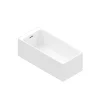 Baignoire semi îlot 160x75 cm Bakor blanc