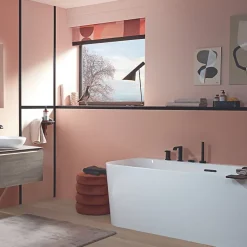 Baignoire semi-îlot d'angle VILLEROY & BOCH Loop & Friends version gauche