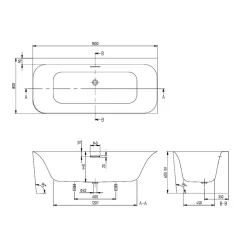 Baignoire semi-îlot d'angle VILLEROY & BOCH Loop & Friends version droite