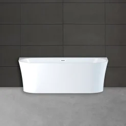 Baignoire semi-îlot murale Ruby 170x80 cm, by Spalina