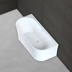 Baignoire semi-îlot murale Ruby 170x80 cm, by Spalina