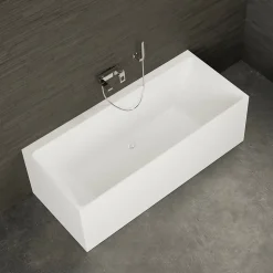 Baignoire semi-îlot murale COBALT L.170 x l.75 cm, by SPALINA