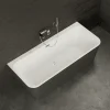 Baignoire semi-îlot murale Mint 170, noir mat, 170x81 cm, by Spalina