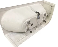 Baignoire semi-îlot murale Capri Grise Mate Droite, 170x76cm, by SPALINA