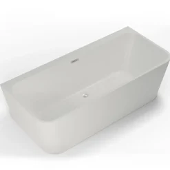 Baignoire semi-îlot murale Mint 170, blanc, 170x81 cm, by Spalina