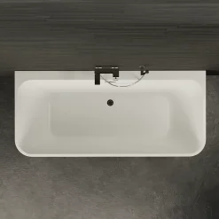 Baignoire semi-îlot murale Mint 170, blanc, 170x81 cm, by Spalina