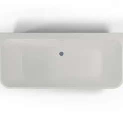 Baignoire semi-îlot murale Mint 180x81 cm, noir et blanc, By Spalina