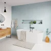 Baignoire semi-îlot Nakina L. 180 cm x l. 80 cm blanc