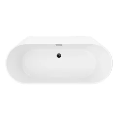 Baignoire semi-îlot Nakina L. 170 cm x l. 75 cm noir