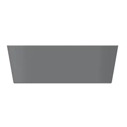 Baignoire semi-îlot Nakina L. 150 cm x l. 75 cm gris