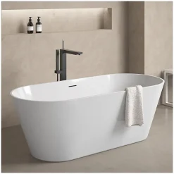 Baignoire SERENA îlot en acrylique Lucite blanche 170cm