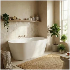 Baignoire SERENA îlot en acrylique Lucite blanche 170cm