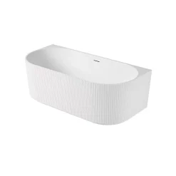 Baignoire STRIA murale striée acrylique blanche 170cm