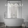 Baignoire sur pieds BELAQUA, Acrylique sanitaire, Blanc brillant, 170x80x58cm, Garantie 5 ans, Sans siphon, Avec mitigeur 1523C