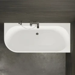 Baignoires Ilot Capri 170 droite blanche 170 x76 x58 cm, by SPALINA