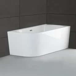 Baignoires Ilot Capri 170 droite blanche 170 x76 x58 cm, by SPALINA