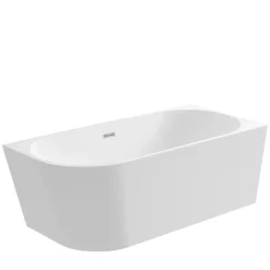 BALNEO - Baignoire îlot d'angle droit AVOLA blanche acrylique 150x75 cm - Baignoire de salle de bain
