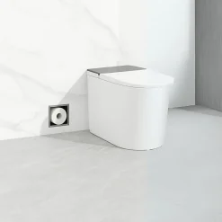 BALNEO - range-papier toilette mural encastré WALL-BOX PAPER 3 Gun Metal gris - compartiment de salle de bain intégré dans le mur
