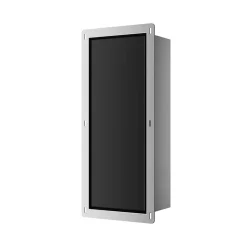 Balneo Armoire encastrée pour brosse WC gauche verre noir