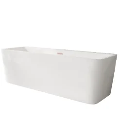 Balneo Baignoire autoportante 170x80cm, rectangulaire, accessoires cuivre, Acrylique thermoformé 3.5mm, avec pieds réglables, ROMA