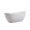 Balneo Baignoire autoportante 170x72cm, accessoires inox, Acrylique thermoformé 3.5mm, avec pieds réglables, PARMA