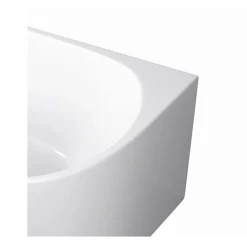 BALNEO Baignoire îlot d'angle gauche AVOLA blanche acrylique 150x75cm Baignoire de salle de bain