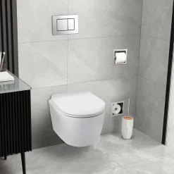 Balneo Cuvette WC suspendue LUXA blanche Tornado avec abattant à fermeture ralentie
