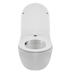Balneo Cuvette WC suspendue LUNA blanche Tornado avec abattant à fermeture ralentie
