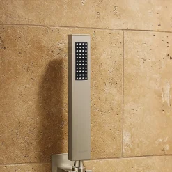 BALNEO Douchette argent brossé en acier inoxydable au design moderne CASCADE