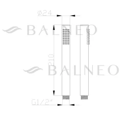 BALNEO Douchette argent en acier inoxydable au design moderne CASCADE