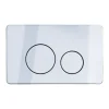 Balneo Plaque de commande WC OXO chrome - plaque encastrée pour bâti-support - double touche 2 fonctions