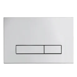 Balneo Plaque de commande WC LXO chrome - plaque encastrée pour bâti-support - double touche 2 fonctions