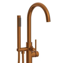 BALNEO Robinet de baignoire autoportant cuivre Acier inoxydable - Mitigeur sur pied pour baignoire CASCADE