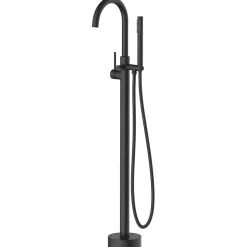 BALNEO Robinet de baignoire autoportant noir Acier inoxydable - Mitigeur sur pied pour baignoire CASCADE
