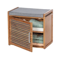 Banc armoire de salle de bain en bambou Bahari