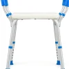 Banc de Douche à 2 Niveaux en HDPE, Tabouret de Bain Imperméable, pour Intérieur et Extérieur Salle de Bain, Entrée, Balcon, Bleu