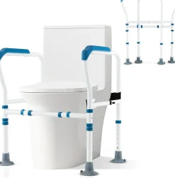 Barre appui pour toilettes pour personnes âgées avec hauteur largeur sangle réglables pour personnes âgées handicapées
