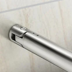 Barre cylindrique stabilisatrice 70-120 cm alu chrome - Verre 6-10 mm