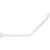 Barre d'appui coudée à 135 degrés - 400 x 400 mm - Diamètre 30 mm - aluminium époxy blanc - Pellet ASC
