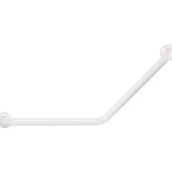 Barre d'appui coudée à 135 degrés - 400 x 400 mm - Diamètre 30 mm - aluminium époxy blanc - Pellet ASC