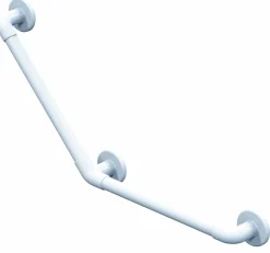 Barre d'appui coudée 135 degrés - 2 points de fixation - 400 x 400 mm - Charge maximale : 150 kg