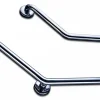 Barre d'appui coudée 135 degrés verticale ou horizontale en inox poli - 2 points de fixation