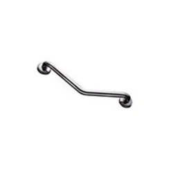 Barre d'appui coudée 135 degrés verticale ou horizontale en inox poli - 2 points de fixation