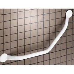 Barre d'appui coudée en acier blanc Godonnier 37 cm 135°