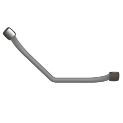Barre d'appui coudée en acier gris Godonnier Essentiels Plus 60,9 cm