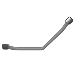 Barre d'appui coudée en acier gris Godonnier Essentiels Plus 60,9 cm