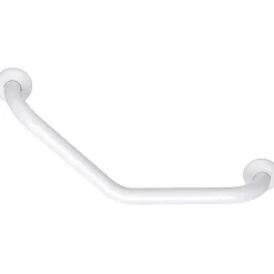 Barre d'appui coudée en aluminium blanc 135°